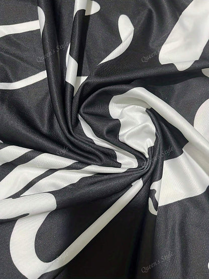 Legant Geometric Print Loose Wide Leg Fashionable Pants for Women Spring/Summer Wear