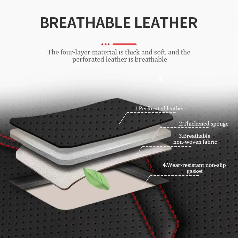 Luxury Car Seat Cover PU Leather Seat Cushion Covers Universal Auto Interior Seats Protection Pad Mat Four Seasons