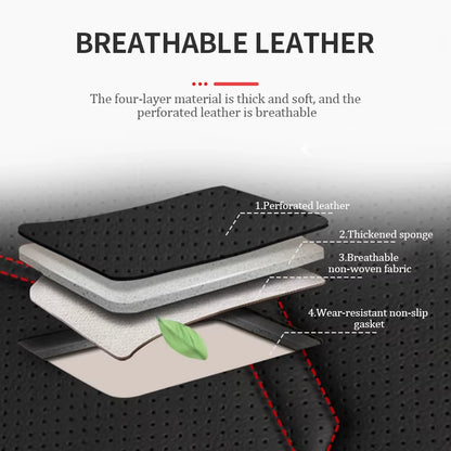 Luxury Car Seat Cover PU Leather Seat Cushion Covers Universal Auto Interior Seats Protection Pad Mat Four Seasons