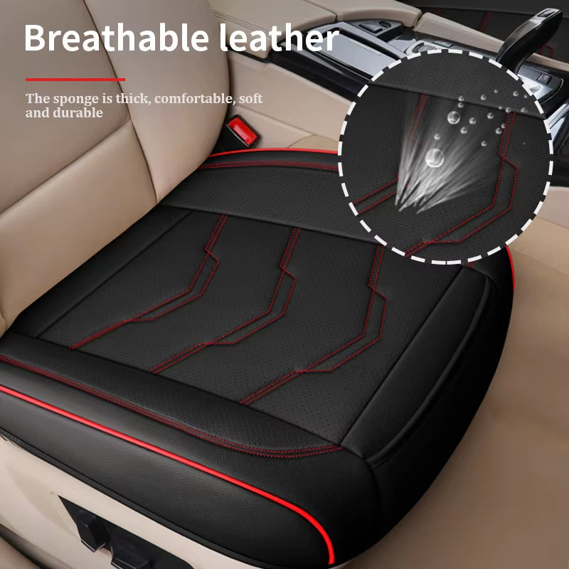Luxury Car Seat Cover PU Leather Seat Cushion Covers Universal Auto Interior Seats Protection Pad Mat Four Seasons