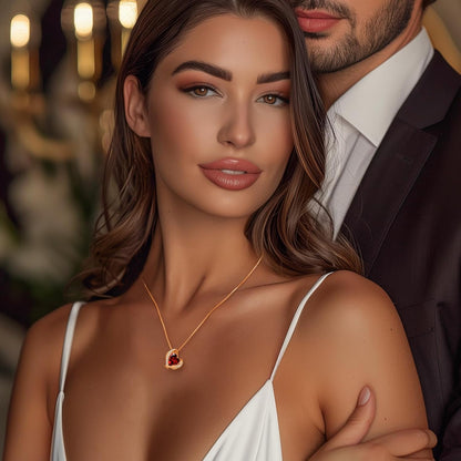 Mothers Day Gifts for Mom，Love Heart Pendant Necklaces for Women, Silver Tone Rose Gold Tone Birthstone Jewelry Gifts for Wife Her