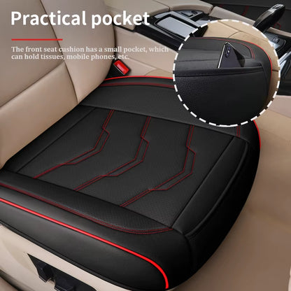 Luxury Car Seat Cover PU Leather Seat Cushion Covers Universal Auto Interior Seats Protection Pad Mat Four Seasons