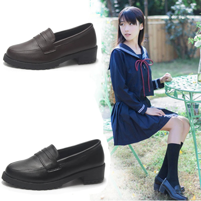 Japan Style Student Shoes Girly Girl Lolita JK Uniform Shoes Women Loafer Low Heels Casual Shoes