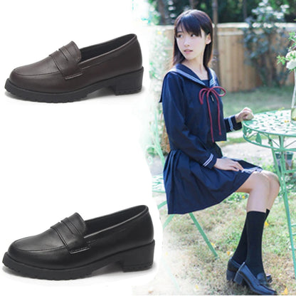 Japan Style Student Shoes Girly Girl Lolita JK Uniform Shoes Women Loafer Low Heels Casual Shoes