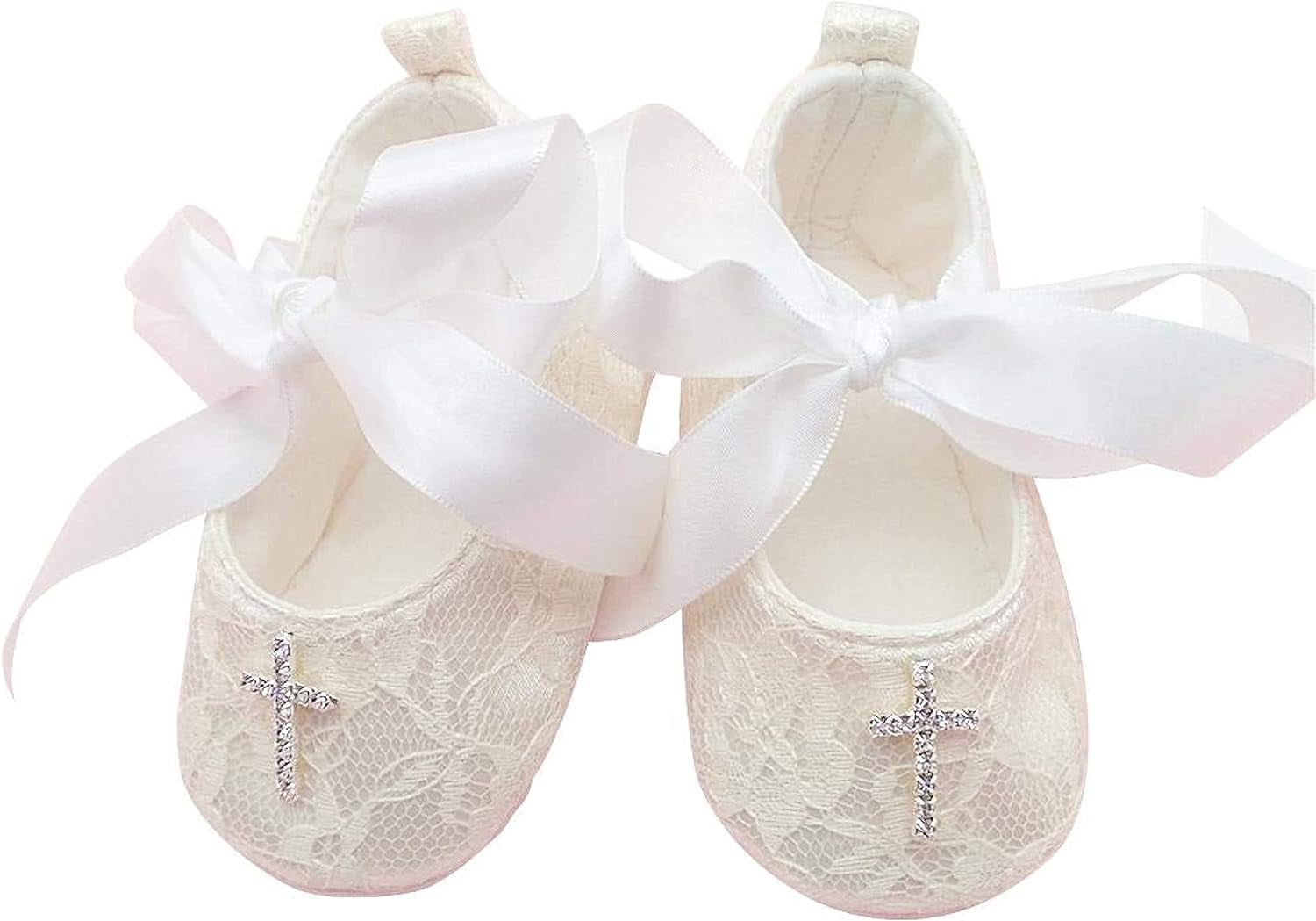 Baby-Girls Newborn Satin Christening Baptism Floral Embroidered Dress Gown Outfit